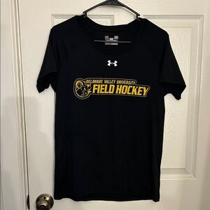 Under Armour Black T-Shirt with Yellow Field Hockey Logo